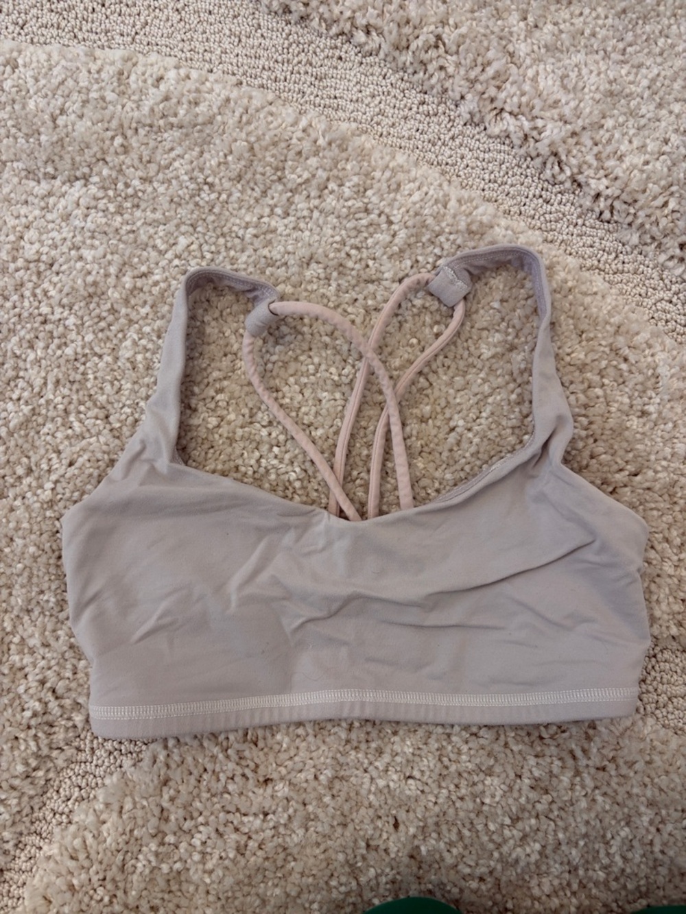 lululemon athletica Light Taupe Strappy Sports Bra